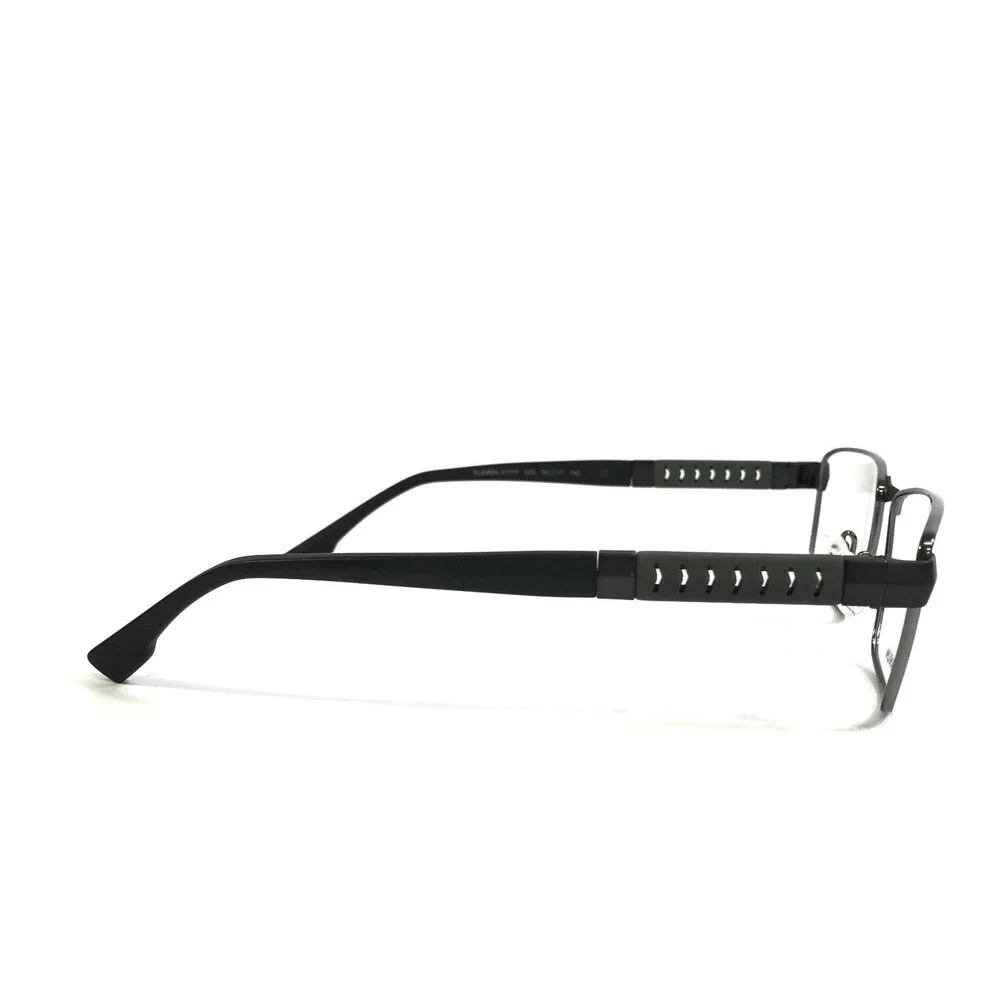 Flexon Eyeglasses Frames E1111 033 Gunmetal Rectangle Full Rim 54-17-140